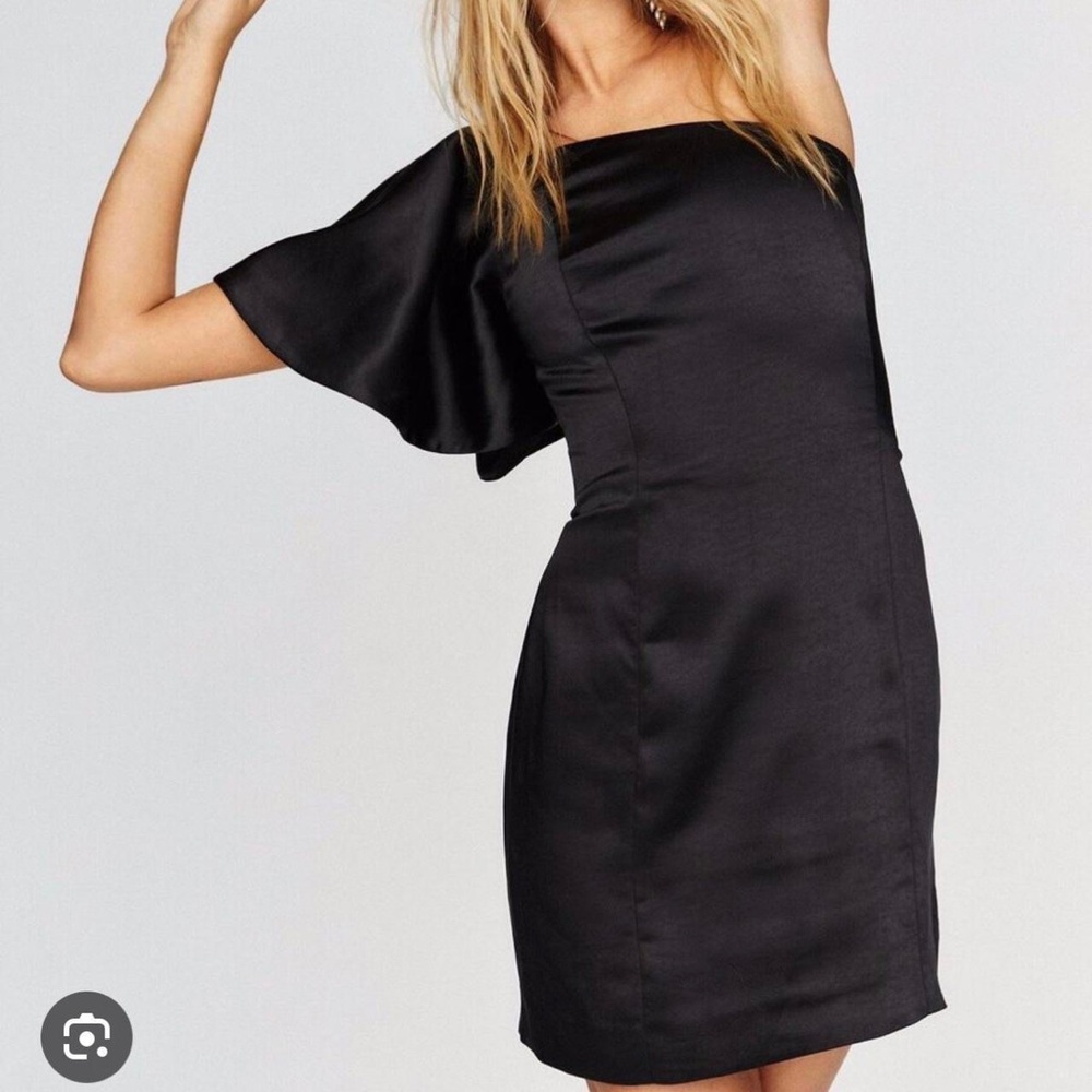 Free people x frame and partners off the shoulder black mini dress, worn once